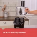 BLACK+DECKER Food Processor and Vegetable Chopper, Stainless Steel Blade, 8-Cup Capacity, 450W Power with Attachments to Shred, Slice, Mince, Grind, and Puree - Image 5