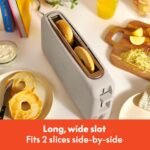 bella Fits-Anywhere™ 2-Slice Slim Toaster, Long Slot & Extra Wide, Oatmilk - Image 4