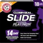 ARM & HAMMER Slide Platinum Easy Clean-Up Clumping Cat Litter, 18 lbs