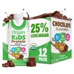 Orgain Organic Kids Dairy 8g Protein Shake, Chocolate, 8.25 oz, 12pk
