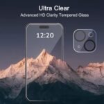 Ailun Screen Protector + Camera Lens Protector for iPhone 15, 3+3 Pack - Image 5
