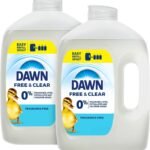Dawn Free & Clear Refill Jug Dish Soap, Dishwashing Liquid, Tough Grease Removal, Unscented, 51.5oz (Pack of 2)