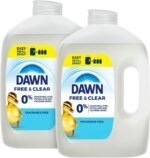 Dawn Free & Clear Refill Jug Dish Soap, Dishwashing Liquid, Tough Grease Removal, Unscented, 51.5oz (Pack of 2)