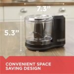 BLACK+DECKER 1.5-Cup Electric Food Chopper, One Touch Pulse, 150W Motor, Stay-Sharp Blade, Dishwasher Safe - Image 3