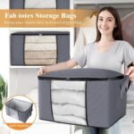 Fab totes 6 Pack Storage Bags for Clothes Blanket Storage Bins with Lids - Image 4