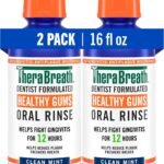 TheraBreath Healthy Gums Oral Rinse, Clean Mint, 16 fl oz, 2-Pack