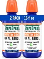 TheraBreath Healthy Gums Oral Rinse, Clean Mint, 16 fl oz, 2-Pack
