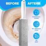 DISIWENE Pumice Cleaning Stone with Handle Toilet Bowl Cleaner Hard Water Ring Remover for Bath/Pool/Kitchen/Household Cleaning (4, 4 Pack with Handle) - Image 2