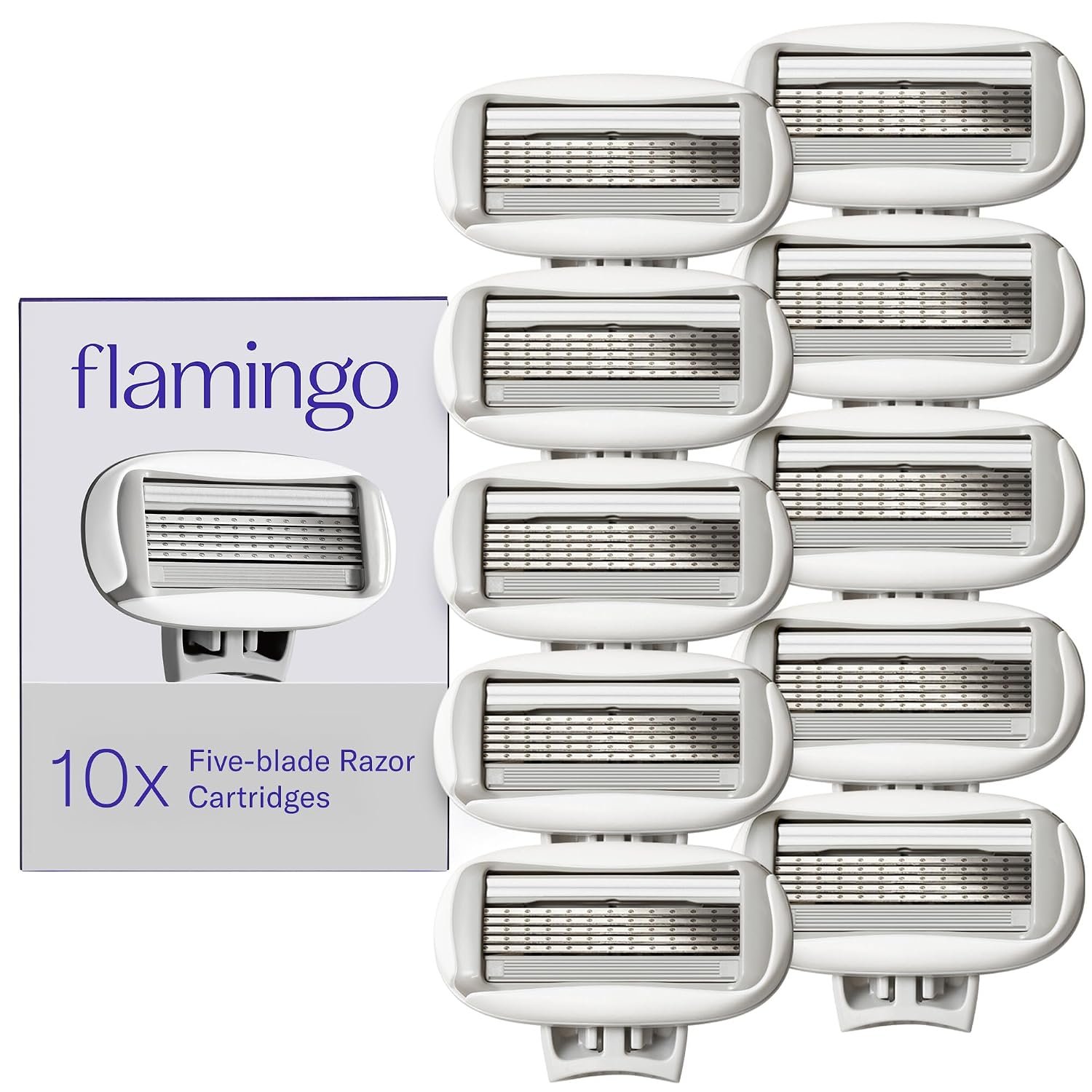 81UB-xrOtzL._SL1500_ Flamingo Women's Original Razor Blade Refill Cartridges - 10 Count - Image 1