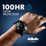Gillette Clinical Antiperspirant and Deodorant for Men, 100HR Clinical Strength Sweat & Odor Protection, Long Lasting Freshness, Anti-White Mark Technology, Clear Gel, Cool Wave Scent, 2.6 oz - Image 3