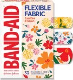 BAND-AID Brand Flexible Fabric Adhesive Bandages, Wildflower Designs, 30 Ct