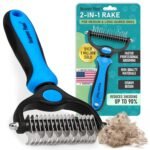 Maxpower Planet Dog Grooming Rake, Deshedding Undercoat Brush, Dogs & Cats