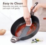 SENSARTE Nonstick Frying Pan Skillet with Lid, 12 Inch Large Deep Frying Pan, 5 Qt Non Stick Saute Pan with Cover, Induction Pan, Healthy Non Toxic Cooking Pan with Helper Handle, PFOA PFOS Free - Image 5