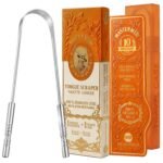 MasterMedi Tongue Scraper with Case Easy to Use Tongue Scraper for Adults, Tongue Cleaner for Oral Care & Hygiene (Single Pack (with Travel Case))