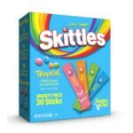 Singles To Go! Skittles Drink Mix, Tropical Variety Pack, 30 Packets