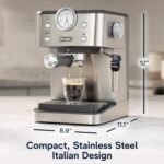 De'Longhi Classic Signature Espresso Machine, Adjustable Milk Frother - Image 3