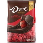 DOVE PROMISES Dark Chocolate Candy, Bulk, 136 Count, 38.9 oz Bag