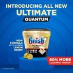 Finish Ultimate Quantum Dishwasher Pods, Dish Detergent, Lemon Scent, 38ct - Image 2