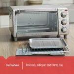 BLACK+DECKER 4-Slice Toaster Oven, TO1745SSG, Even Toast, 4 Cooking Functions Bake, Broil, Toast and Keep Warm, Removable Crumb Tray, Timer - Image 4