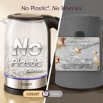 Cosori Electric Kettle, No Plastic Contact with Water, 1.7L, Black - Image 4