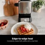 Ninja Belgian Waffle Maker Pro, 5 Shade Settings, Black/Silver, BW1001 - Image 5