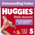 Huggies Little Movers Diapers Size 5, 132 Count (2 Packs of 66)