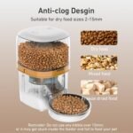 Automatic Cat Feeder, 3L Cat Food Dispenser with Anti-Jam Design, Over 180-day Battery Life, 1-6 Meals Per Day with Stainless Steel Cat Bowl, Keep Dry Food Fresh, Timed Pet Feeder Also for Small Dog - Image 5