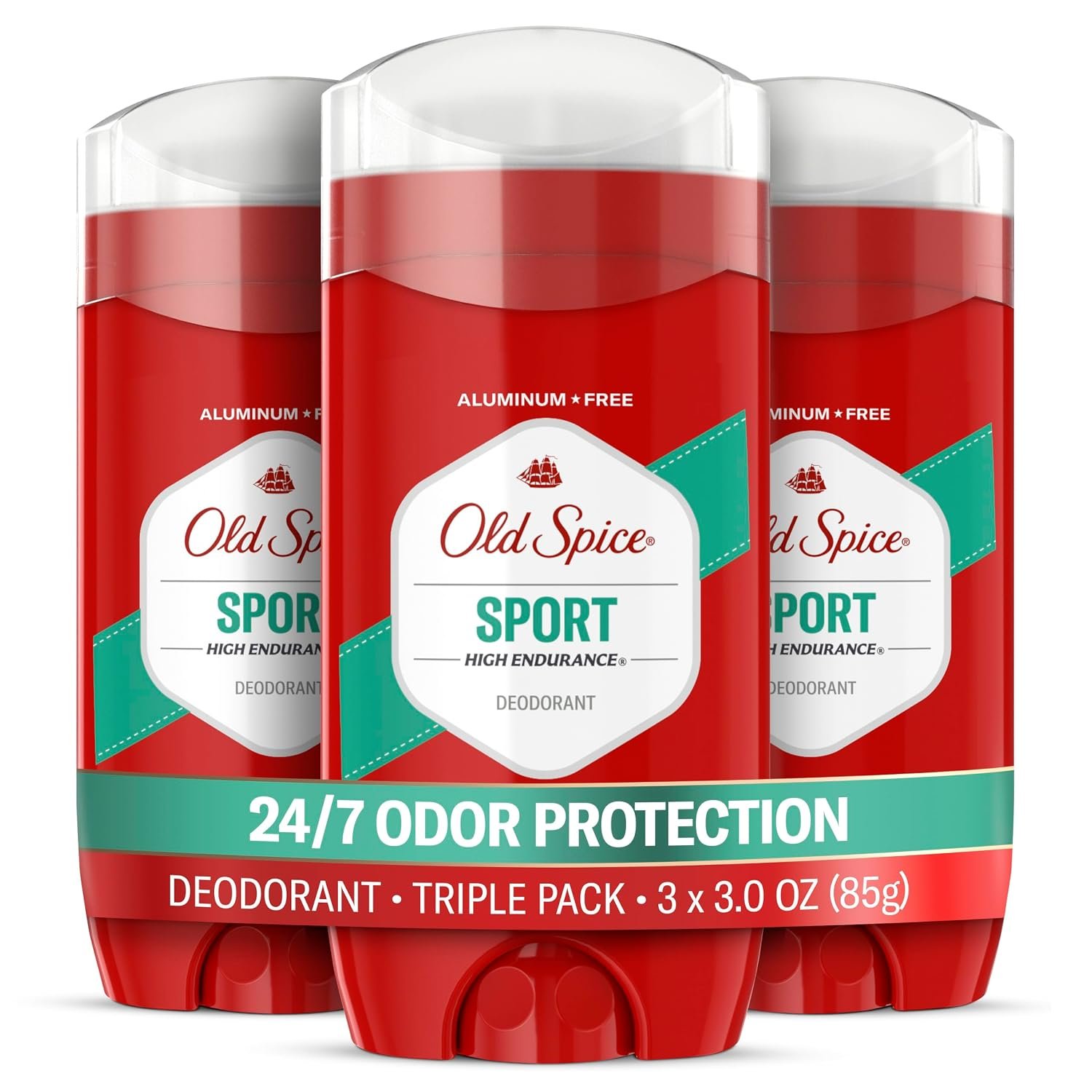 81hsUygavJL._SL1500_ Old Spice Deodorant for Men, Aluminum Free, Sport Scent, 3.0 oz Pack of 3 - Image 1