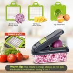 Yusshn Vegetable Chopper, 12-in-1 Food Veggie Chopper Cutter with Container - Image 3