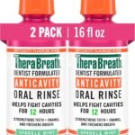 TheraBreath Anticavity Fluoride Mouthwash, Sparkle Mint, 16 fl oz, 2-Pack