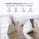 Shark Steam Pocket Mop with 2 Washable Double-sided Pads, Purple, S3501 - Image 5