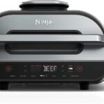 Ninja FG551 Foodi Smart XL 6-in-1 Indoor Grill and Air Fryer, 4 Qt Capacity, Black/Silver