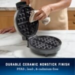 Oster Nonstick Belgian Waffle Maker, Nonstick Ceramic Waffle Iron - Image 3