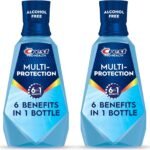Crest Mouthwash Pro Health Multi-Protection, 1L, 2 Pack, 6-in-1 Benefits, Alcohol Free, Enamel Repair, Breath Freshener, Anti Cavity, Fluoride mouthwash, Bad Breath Treatment for Adults, Contains CPC