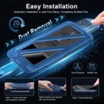 QHOHQ for iPhone 18 Pro Privacy Screen Protector, 9H+ Tempered Glass, 3+3P - Image 2