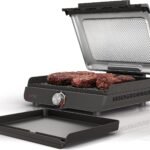 Ninja® Sizzle™ Indoor Grill & Griddle, 14'', 500°F, Grey/Silver, GR101