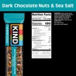 KIND Healthy Snacks Bars, Dark Chocolate Nuts & Sea Salt, Gluten Free, Low Sugar, High Fiber Snacks, 6g Protein, 12 Count - Image 2