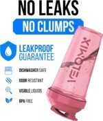 VELOMIX 2 Pack 28oz Protein Shaker Bottle for Protein Mixes, Pink/Turquoise - Image 3