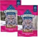 Blue Buffalo Wilderness Grain Free Soft-Moist Chicken & Salmon Cat Treats,2-oz. Bag,(Pack of 2)