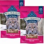 Blue Buffalo Wilderness Grain Free Soft-Moist Chicken & Salmon Cat Treats,2-oz. Bag,(Pack of 2)