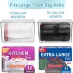 Vtopmart 2 Pack Clear Trash Bag Holder, Stackable Garbage Bag Dispenser - Image 2