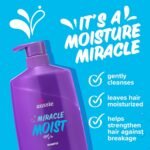 Aussie Miracle Moist Shampoo: Hydrating & Gentle Cleansing Treatment with Avocado & Jojoba Oil, 26.2 Fl Oz - Image 3