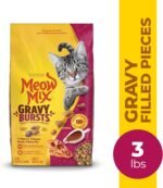 Meow Mix Gravy Bursts, Savory Chicken Flavor Mix, Gravy Filled Dry Cat Food, 3 lb. Bag (Pack of 2) - Image 3