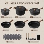 CAROTE 21pcs Pots and Pans Set, Nonstick Cookware Sets - Image 2