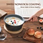 SENSARTE Nonstick Saucepan with Lid, 1.5 Quarts Small Pot with Swiss Granite Coating, Stay-cool Handle, Multipurpose Handy Sauce Pot Small Kitchen Cooking Pot, Induction Comptable, PFOA Free - Image 5