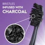 Oral-B 3D White Charcoal Toothbrush, 2 Count Soft Manual tootbrush Pack, Whitens Teeth, removes Plaque and Stains, Tongue Scraper Tooth Brush - Image 3