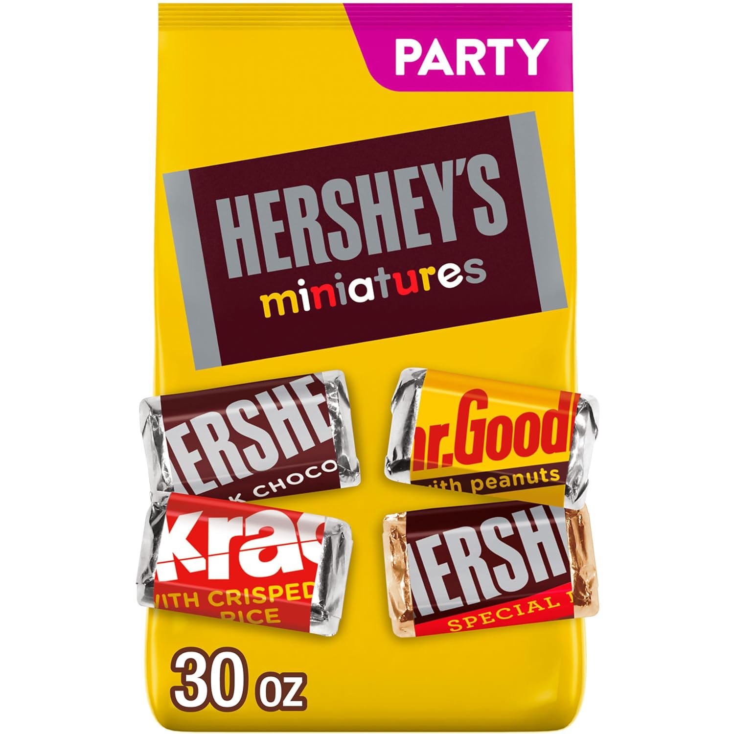 81x9ddySDZL._SL1500_ HERSHEY'S Miniatures Assorted Chocolate Candy Variety Pack, 30 oz - Image 1