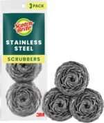 Scotch-Brite Stainless Steel Scrubbers, 3 Pack