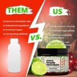 Santa Cruz Paleo Electrolyte Powder, Cherry Limeade, Sugar Free Hydration Drink Mix with Himalayan Pink Salt, Sea Salt, Magnesium Glycinate, Potassium Chloride, Sweetened with Stevia, 30 Servings - Image 2