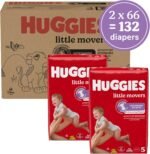 Huggies Little Movers Diapers Size 5, 132 Count (2 Packs of 66) - Image 2